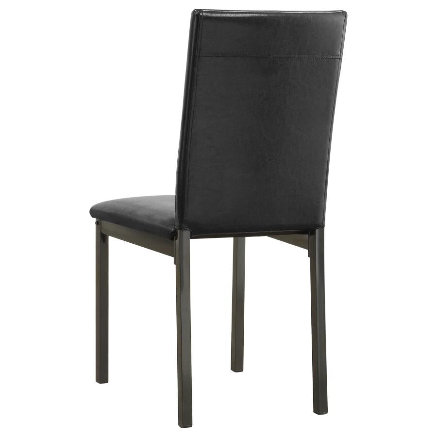 Garza 5-piece Rectangular Dining Table Set Black-5