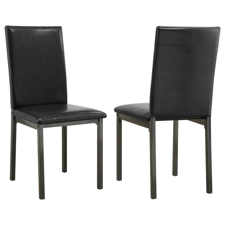 Garza Upholstered Dining Side Chair Black (Set of 2)-zoom-1