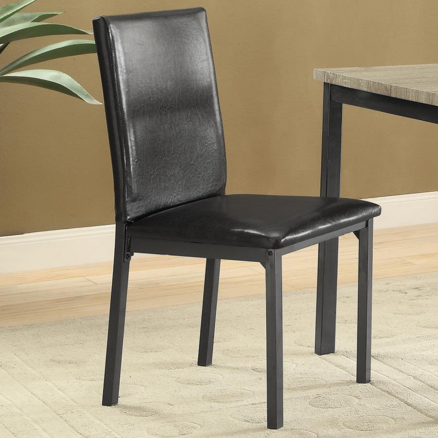 Garza Upholstered Dining Side Chair Black (Set of 2)-zoom-2