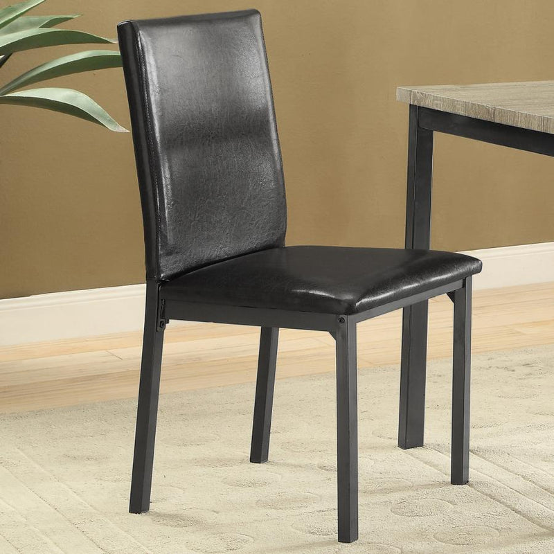 Garza Upholstered Dining Side Chair Black (Set of 2)-zoom-