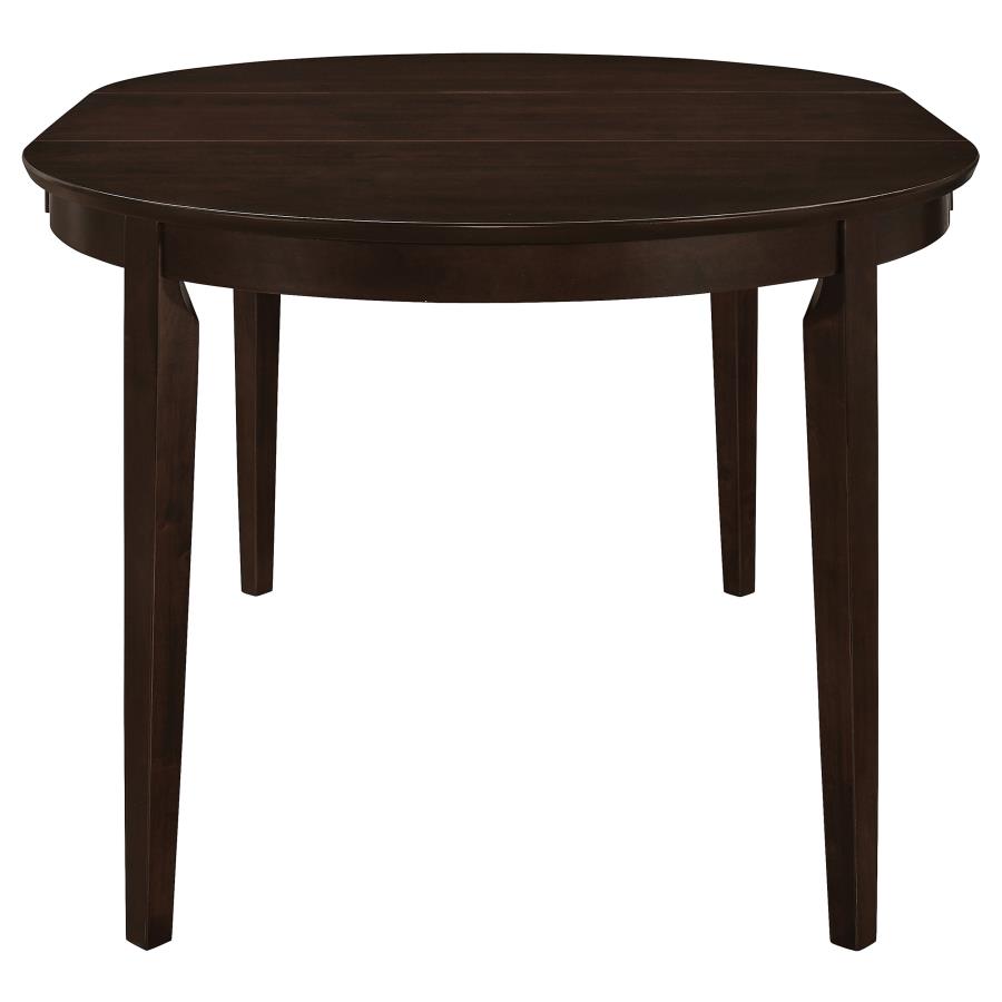 Gabriel Oval Extension Leaf Dining Collection Cappuccino - 7-piece Closed Back