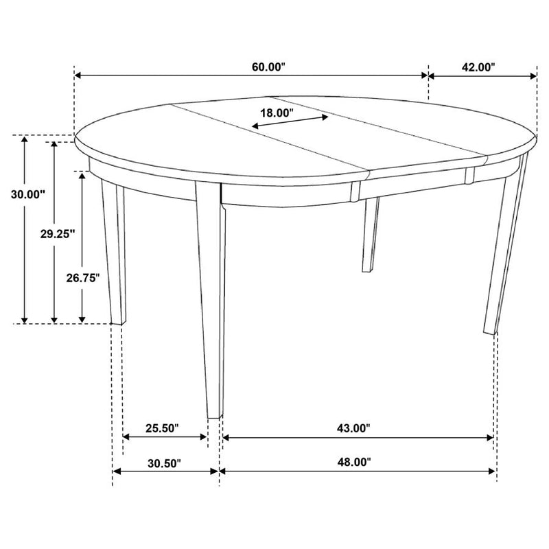 Gabriel 7-piece Extension Leaf Dining Table Set Cappuccino-zoom-