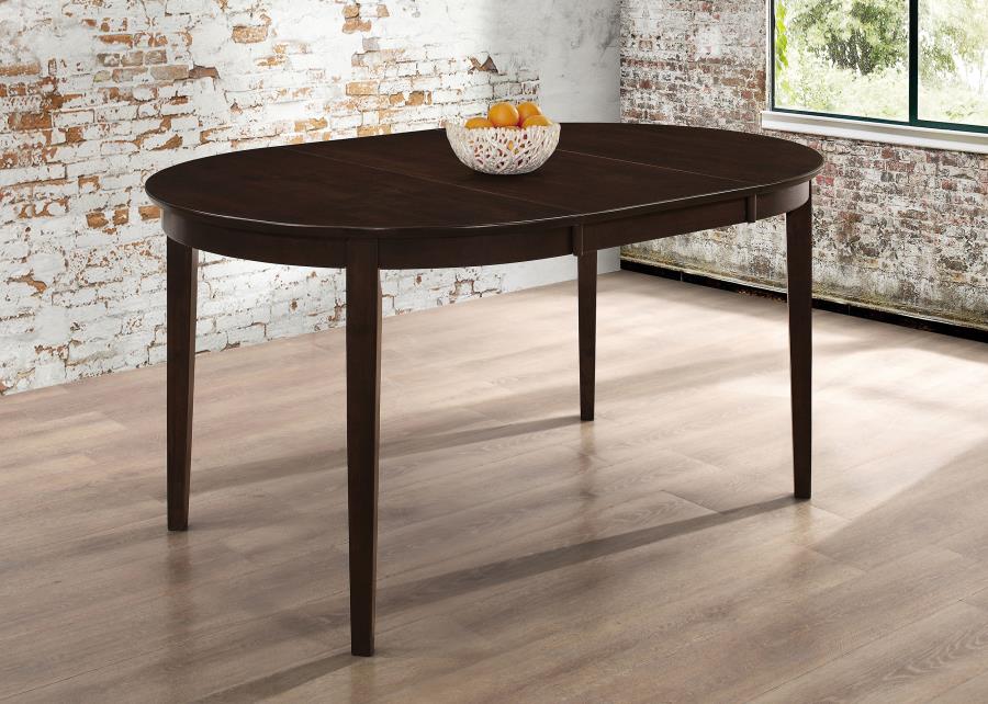 Gabriel Oval 60-inch Extension Leaf Dining Table Cappuccino-zoom-2