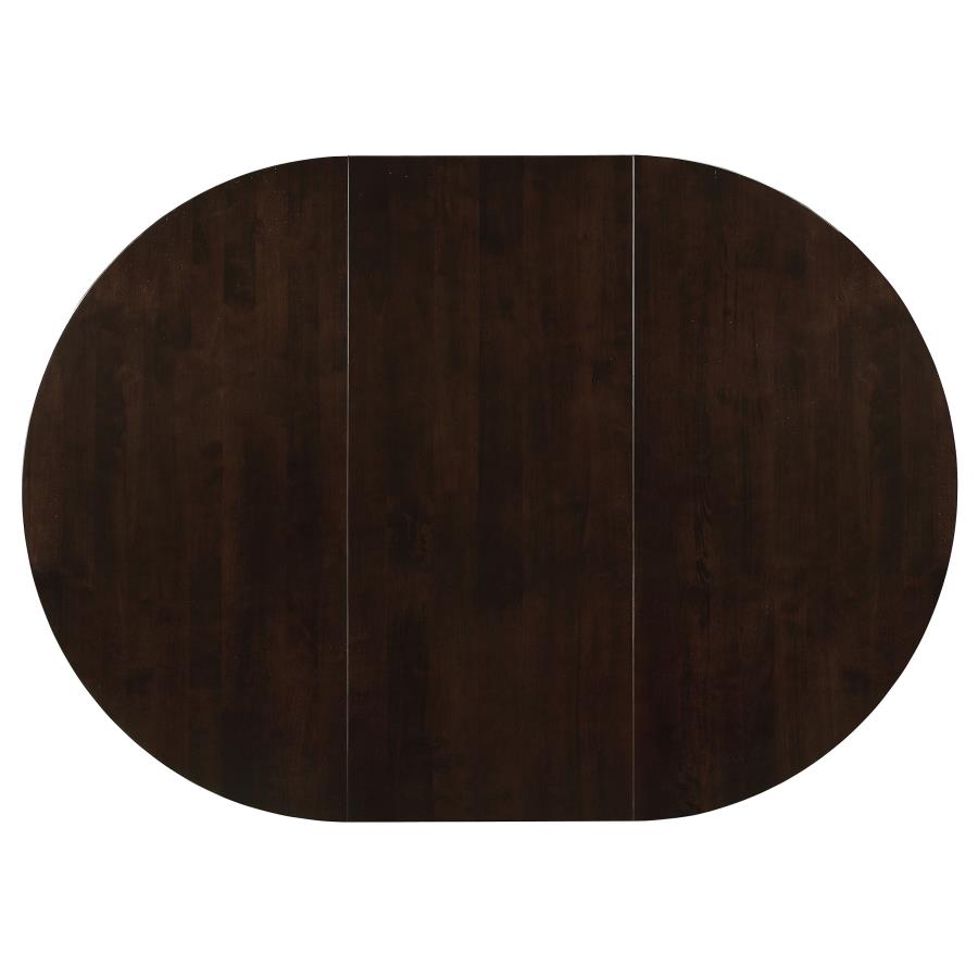 Gabriel Oval 60-inch Extension Leaf Dining Table Cappuccino-zoom-5