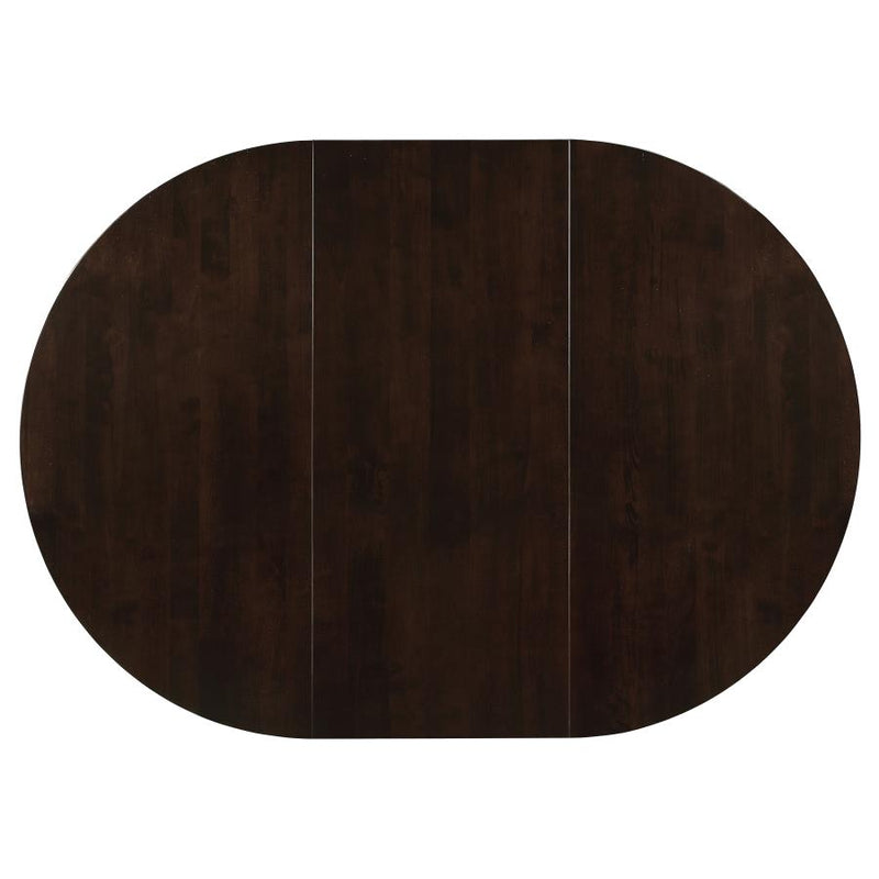 Gabriel Oval 60-inch Extension Leaf Dining Table Cappuccino-zoom-