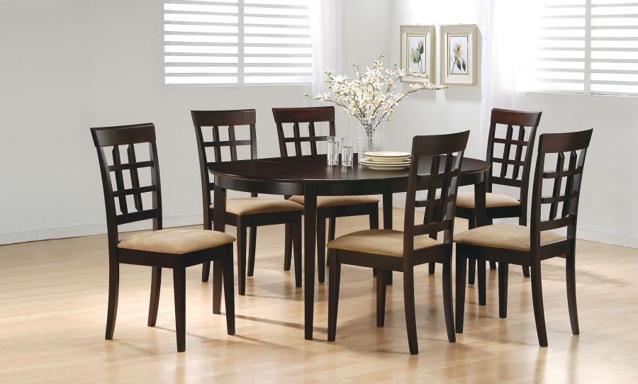 Gabriel Oval 60-inch Extension Leaf Dining Table Cappuccino-zoom-7
