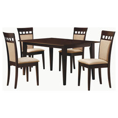 Gabriel Rectangular 59-inch Dining Collection Cappuccino - 5-piece Cushion Back