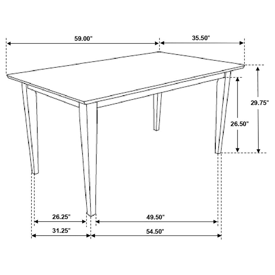 Gabriel 5-piece Rectangular 59-inch Dining Set Cappuccino-zoom-11