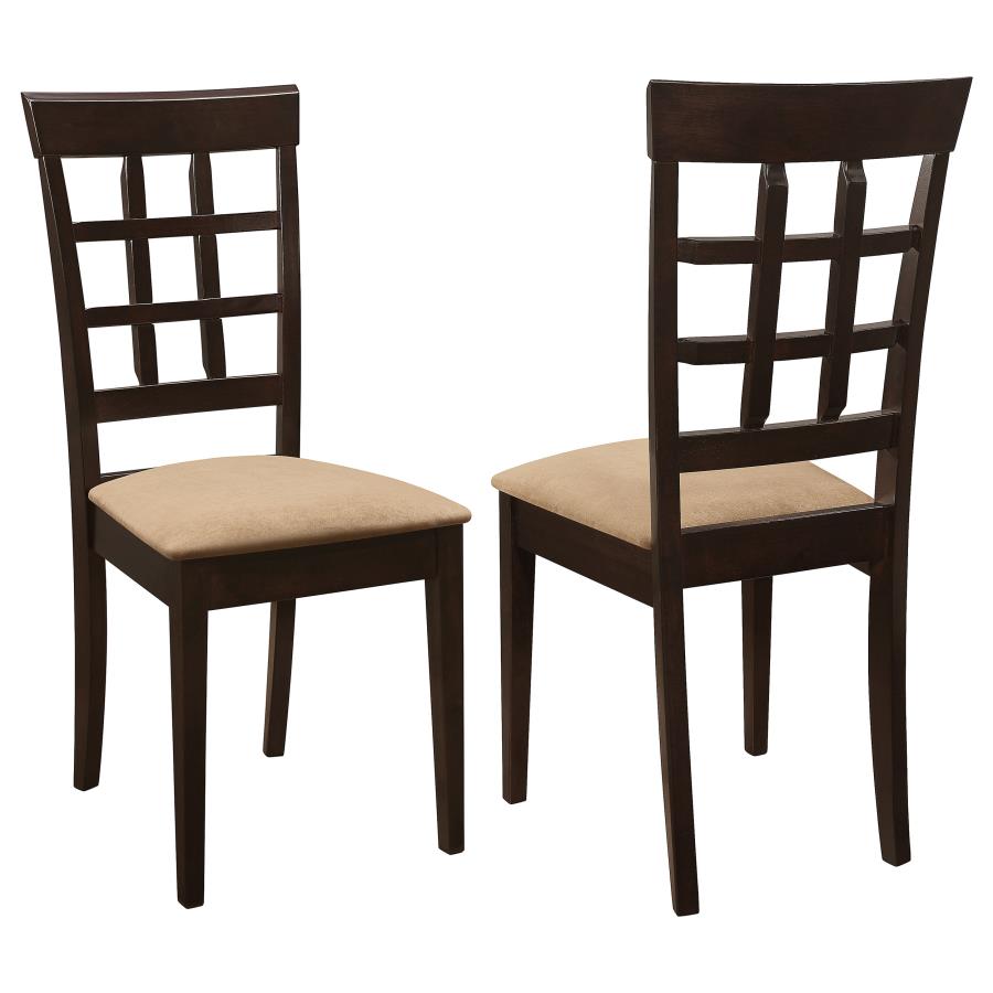 Gabriel Lattice Back Dining Side Chair Cappuccino (Set of 2)-zoom-1