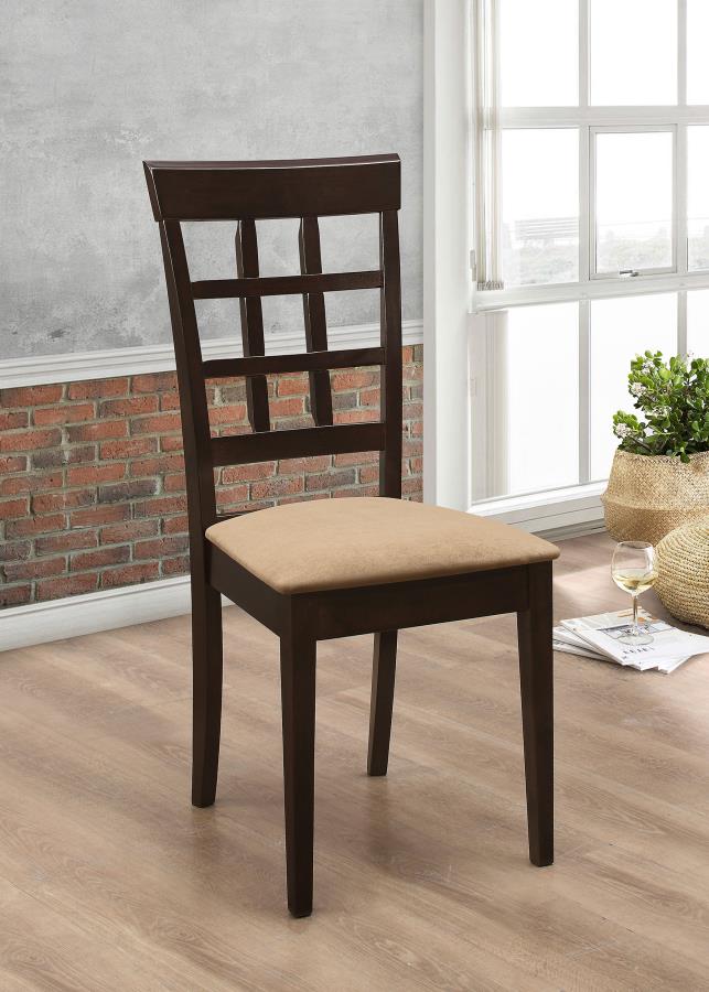 Gabriel Lattice Back Dining Side Chair Cappuccino (Set of 2)-zoom-2