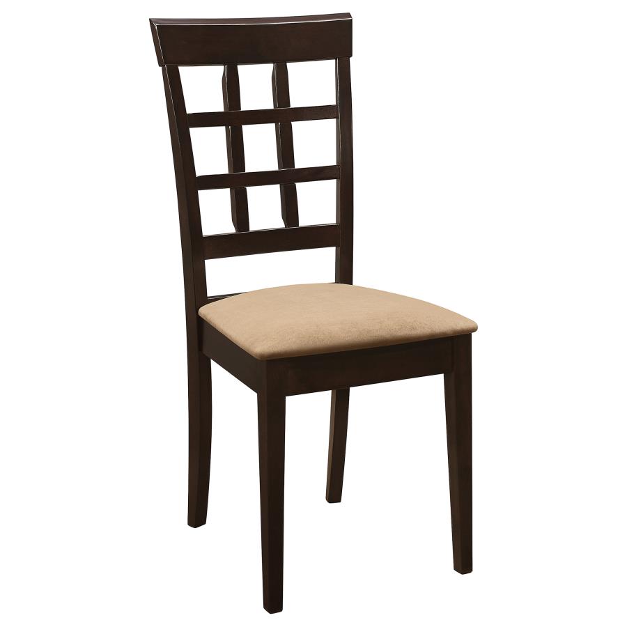 Gabriel Lattice Back Dining Side Chair Cappuccino (Set of 2)-zoom-3