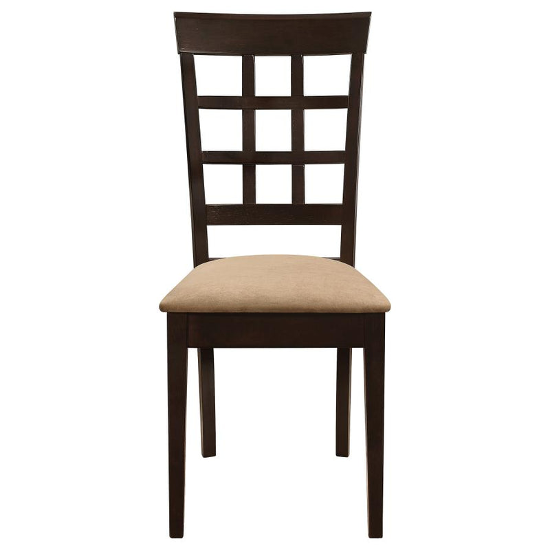 Gabriel Lattice Back Dining Side Chair Cappuccino (Set of 2)-zoom-