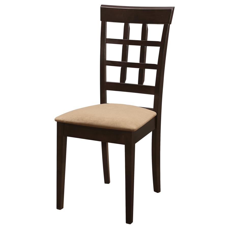 Gabriel Lattice Back Dining Side Chair Cappuccino (Set of 2)-5