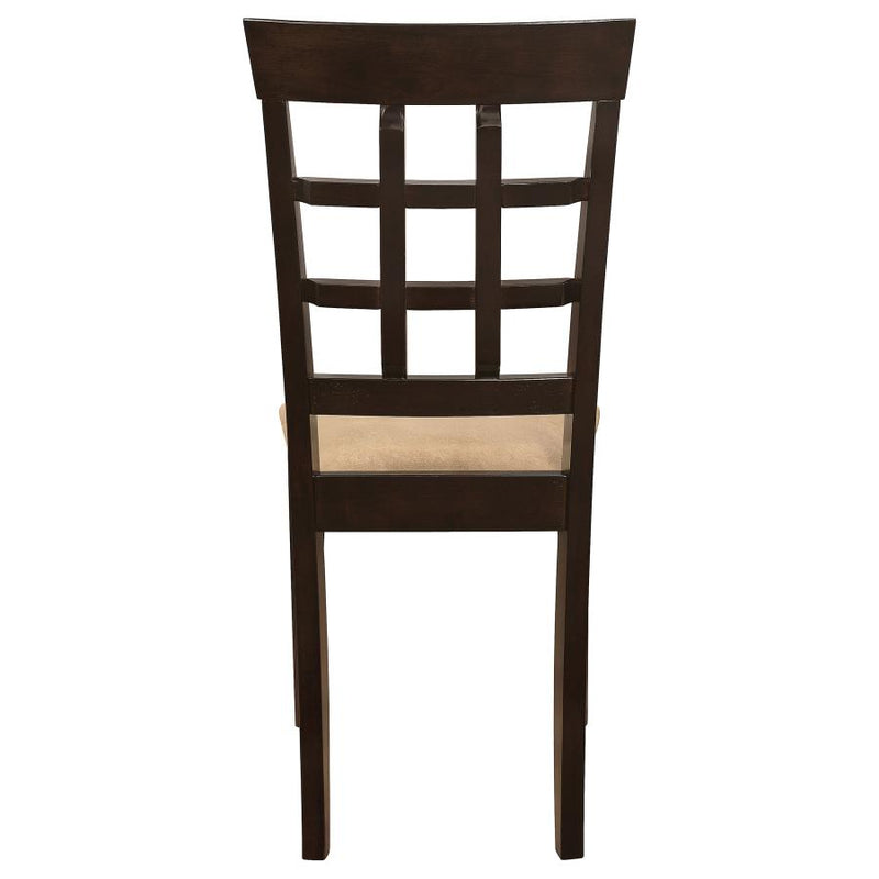 Gabriel Lattice Back Dining Side Chair Cappuccino (Set of 2)-zoom-