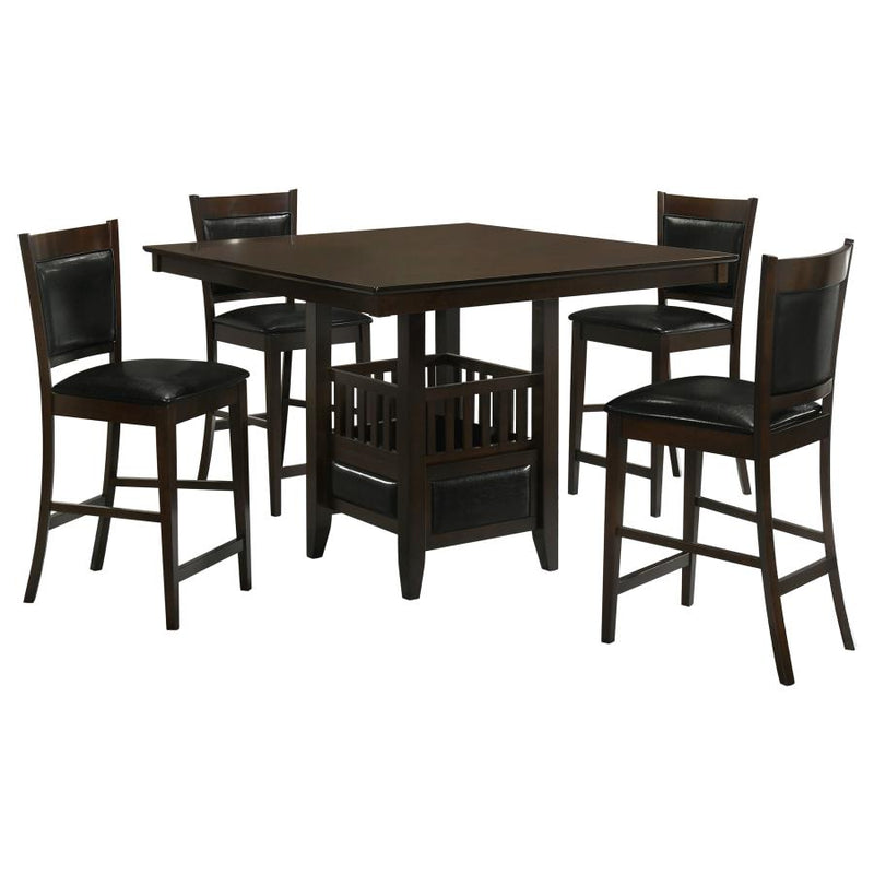 Jaden 5-piece Square Counter Height Dining Set Espresso-zoom-
