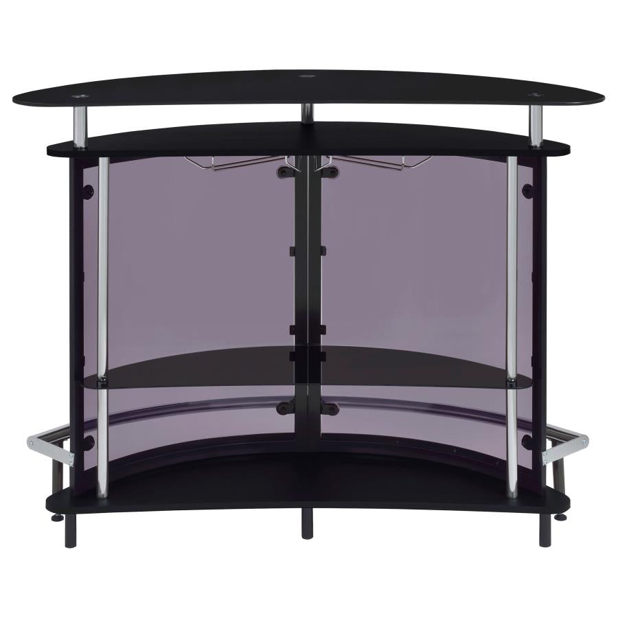 Amarillo Freestanding Glass Top Home Bar Wine Cabinet Black-8