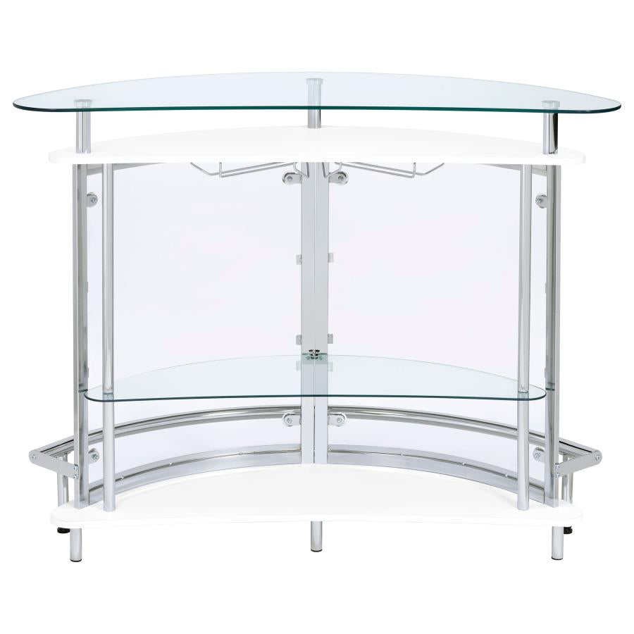 Amarillo Freestanding Glass Top Home Bar Wine Cabinet White-zoom-8