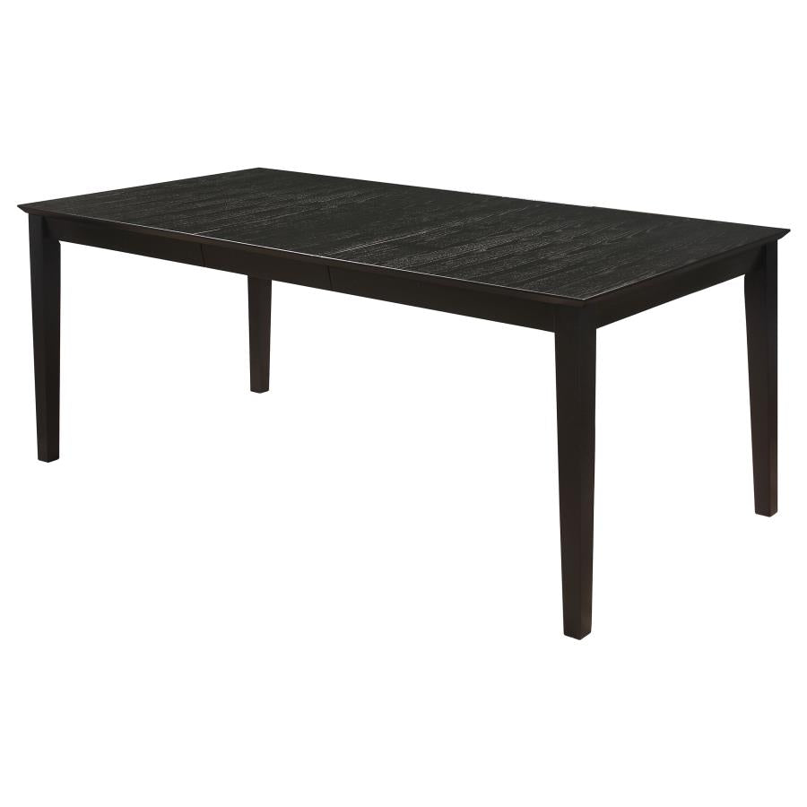 Louise 5-piece Rectangular Extension Leaf Dining Set Black-3