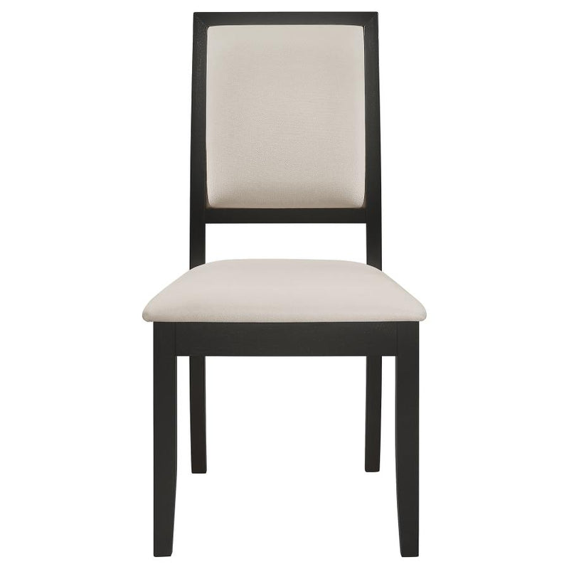 Louise 7-piece Rectangular Extension Leaf Dining Set Black-zoom-