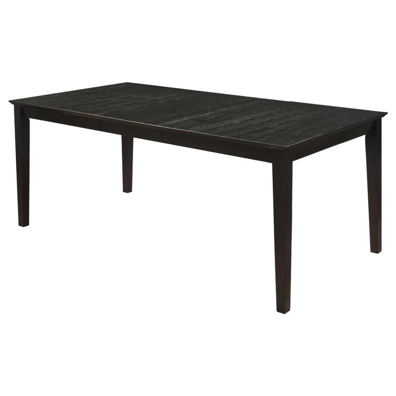 Louise Rectangular 78-inch Extension Leaf Dining Table Black-zoom-