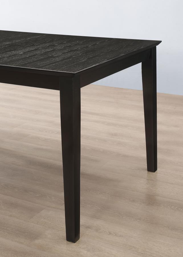 Louise Rectangular 78-inch Extension Leaf Dining Table Black-3