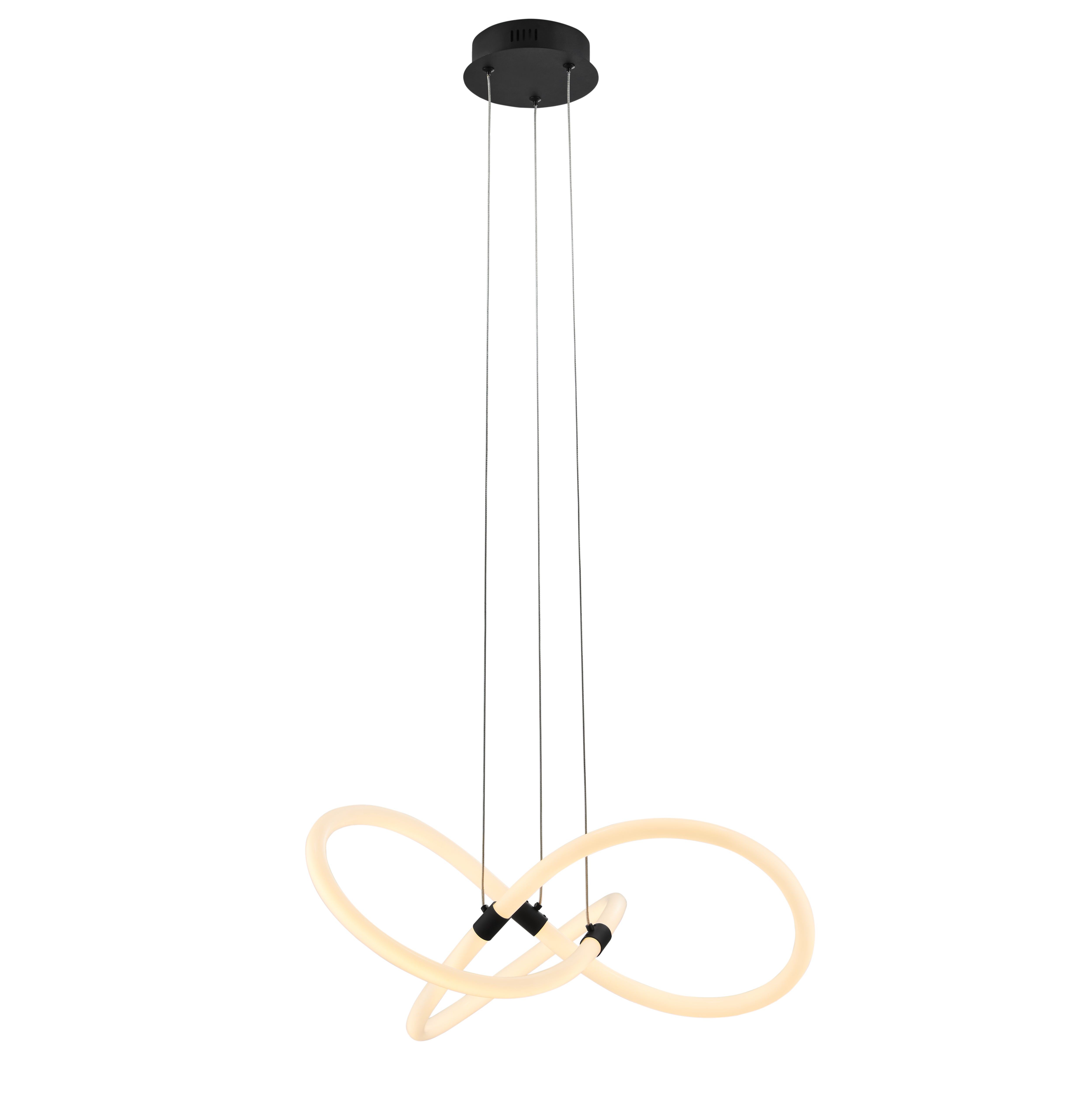 Daisy LED Adjustable Chandelier // Matte Black with Smart Dimmer Included