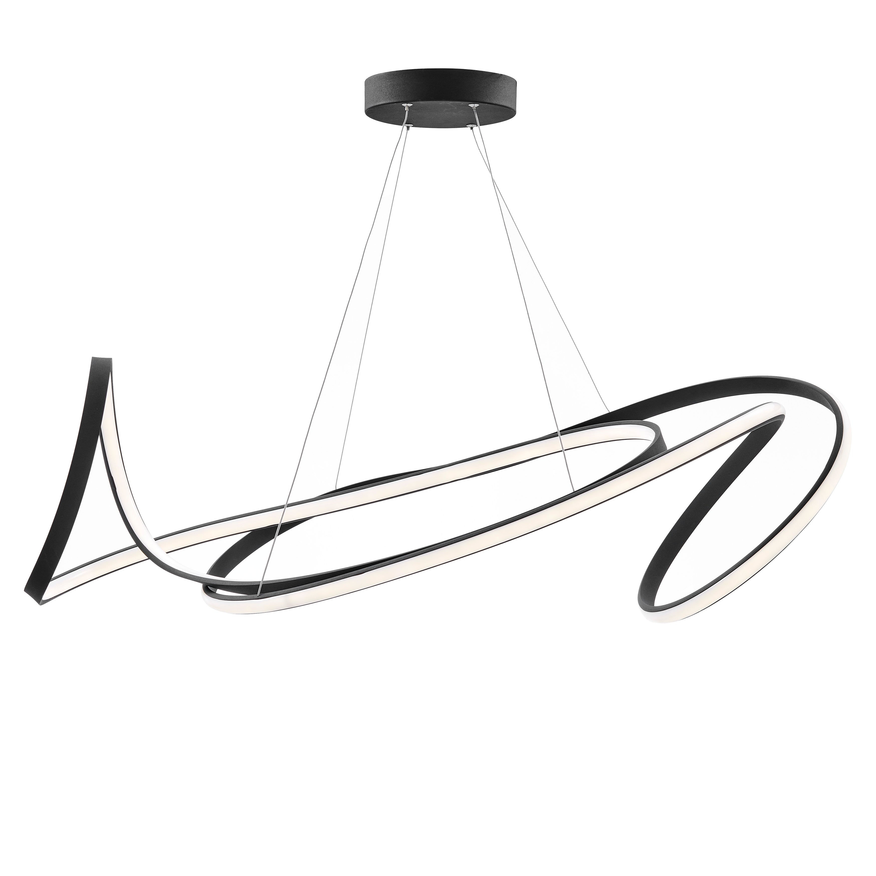 Moscow LED Chandelier // Black with Smart Dimmer Included