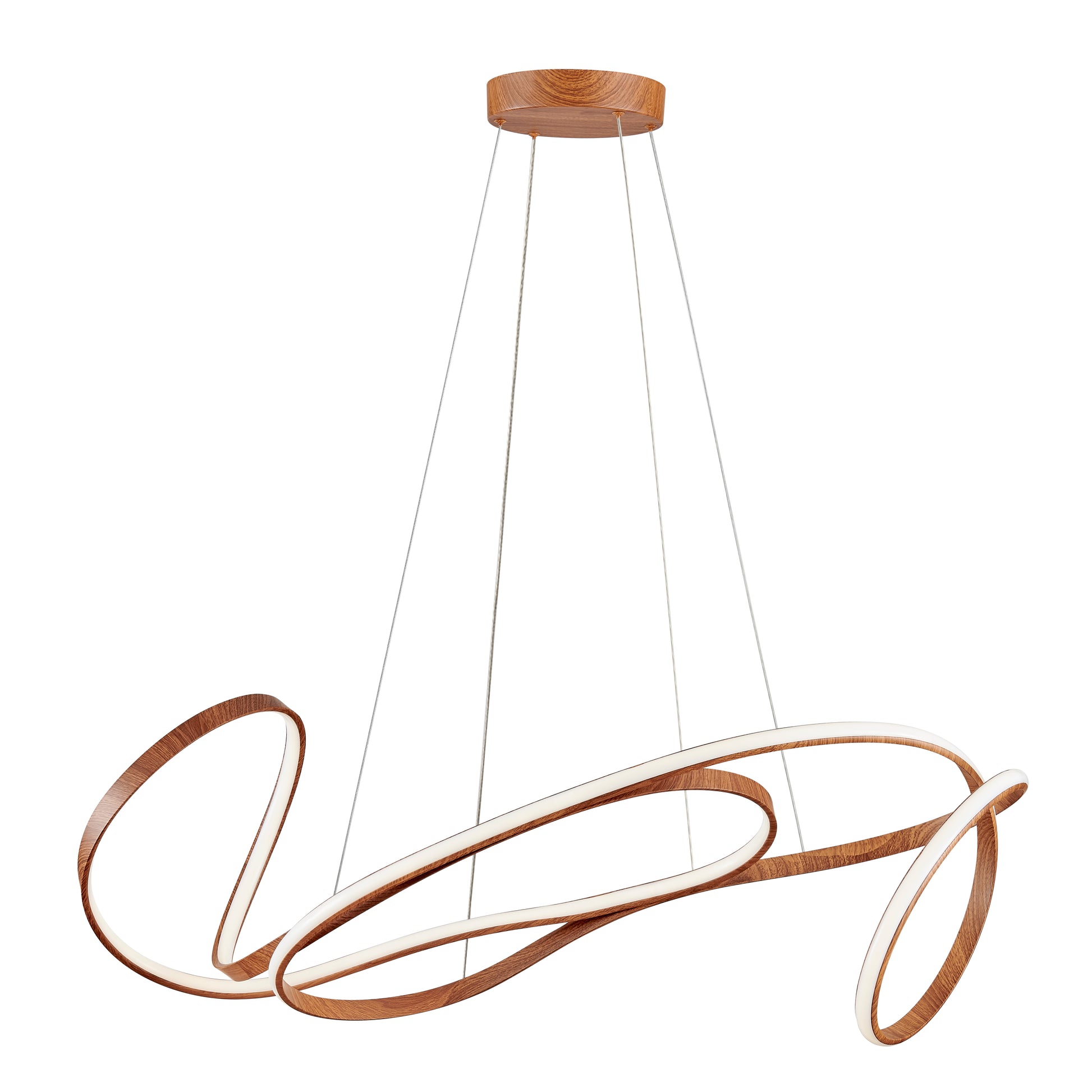 Moscow LED Chandelier // Wood with Smart Dimmer Included-1