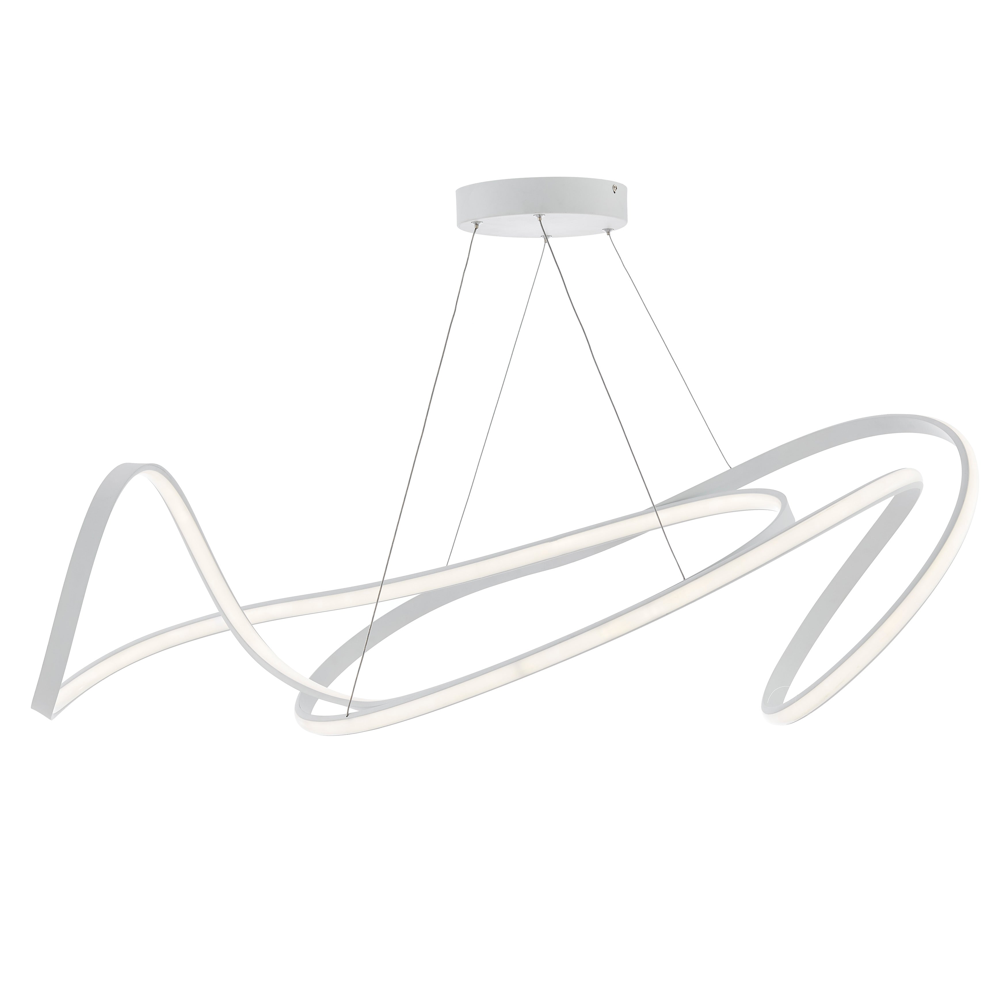 Moscow LED Chandelier // White with Smart Dimmer Included-zoom-1