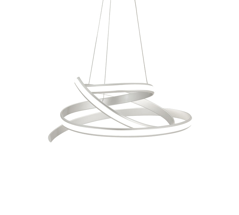 Oslo LED Adjustable Chandelier // Silver with Smart Dimmer Included-zoom-