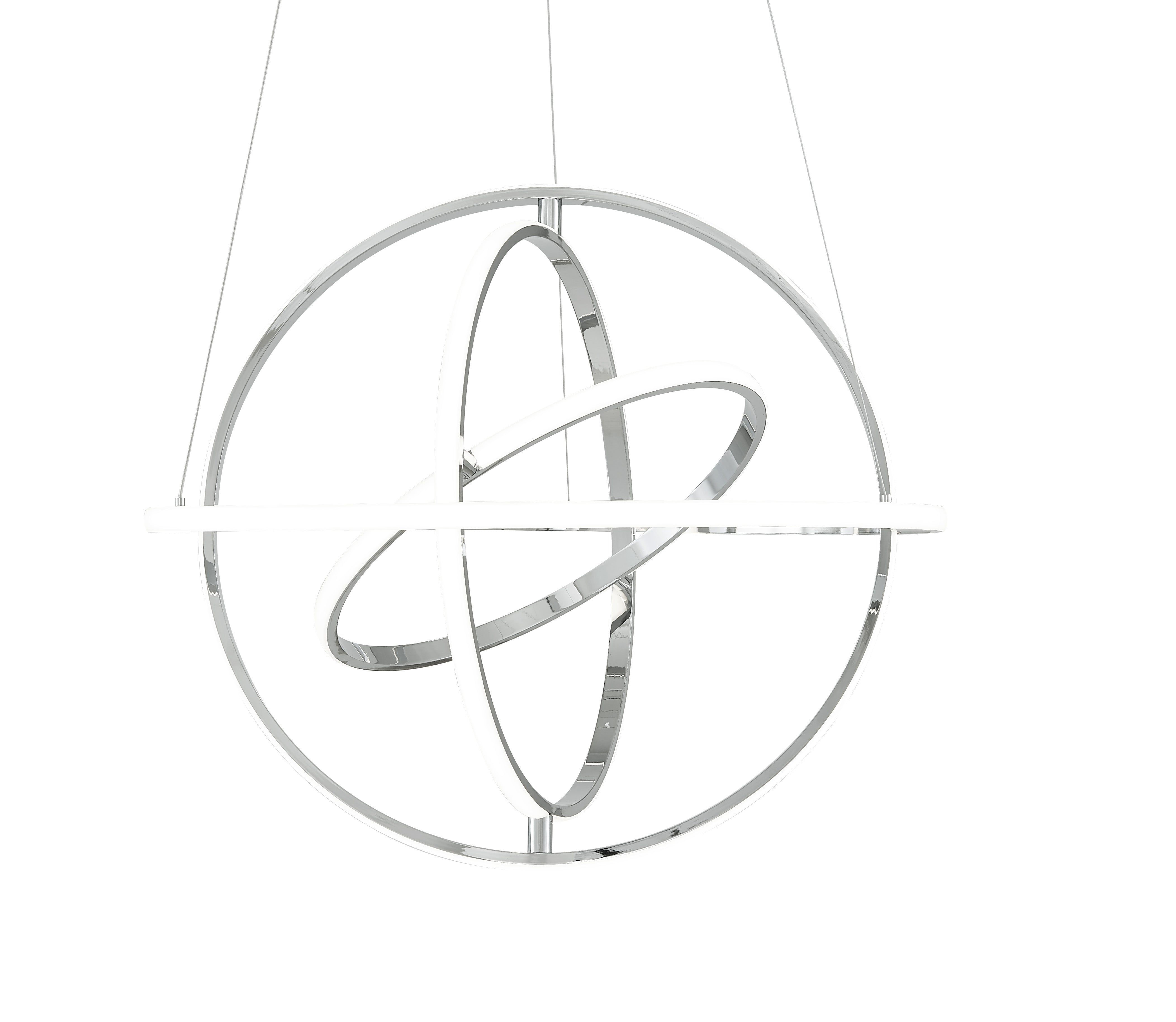 Oxford LED Adjustable Chandelier // Chrome with Smart Dimmer Included