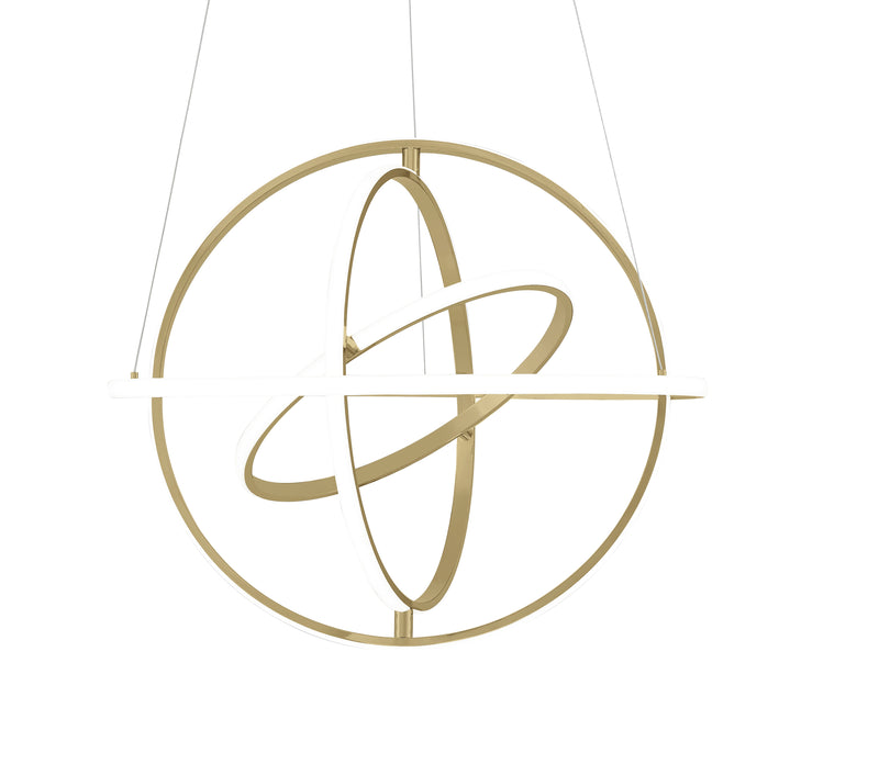 Oxford LED Adjustable Chandelier // Sandy Gold with Smart Dimmer Included-zoom-