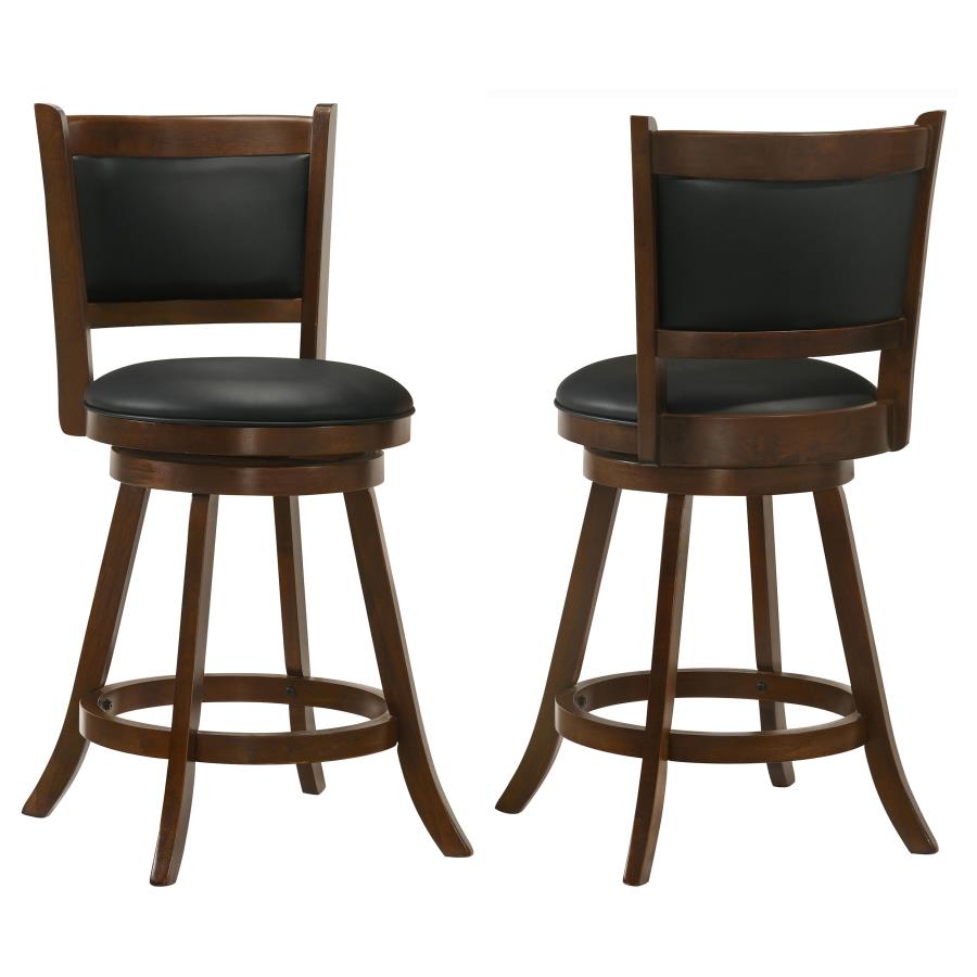 Broxton Upholstered Swivel Counter Chair Chestnut (Set of 2)-zoom-1