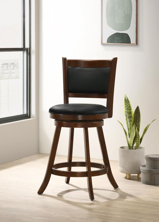 Broxton Upholstered Swivel Counter Chair Chestnut (Set of 2)-zoom-