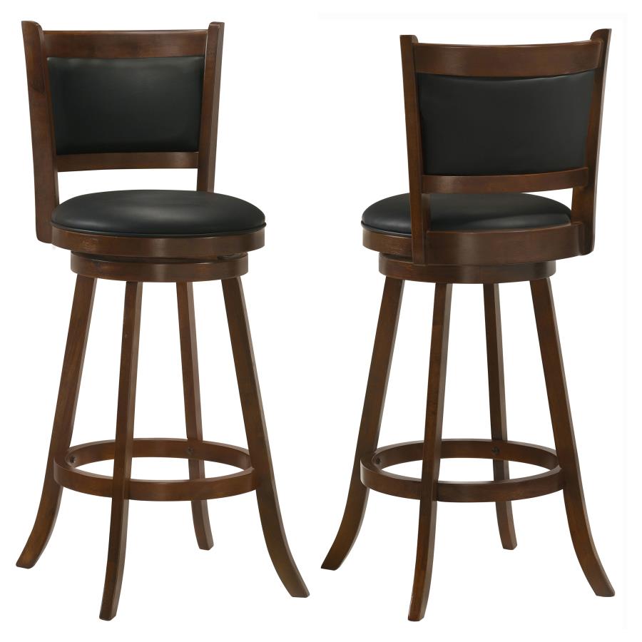 Broxton Upholstered Swivel Bar Chair Chestnut (Set of 2)-zoom-1