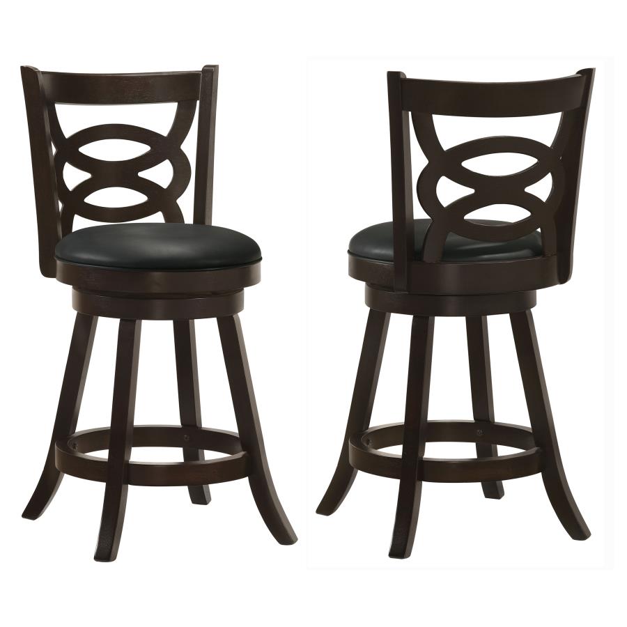 Calecita Wood Swivel Counter Stool Cappuccino (Set of 2)-zoom-1