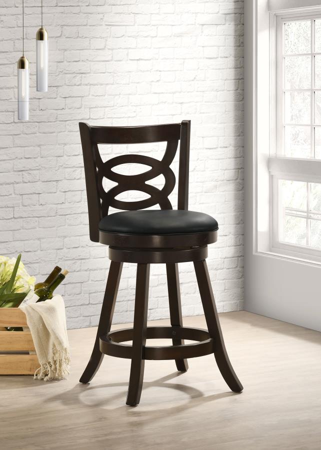 Calecita Wood Swivel Counter Stool Cappuccino (Set of 2)-zoom-2