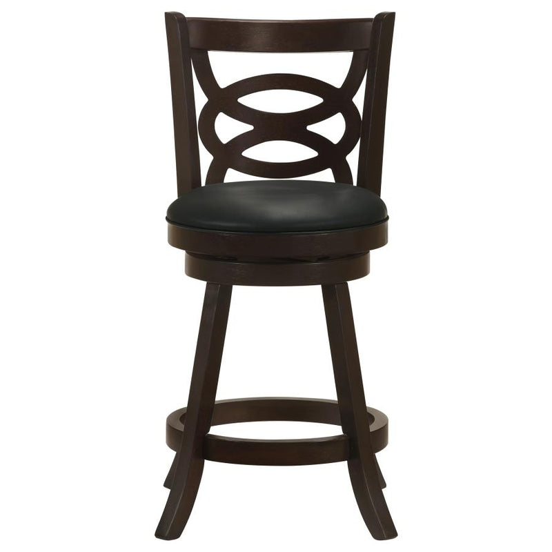 Calecita Wood Swivel Counter Stool Cappuccino (Set of 2)-zoom-