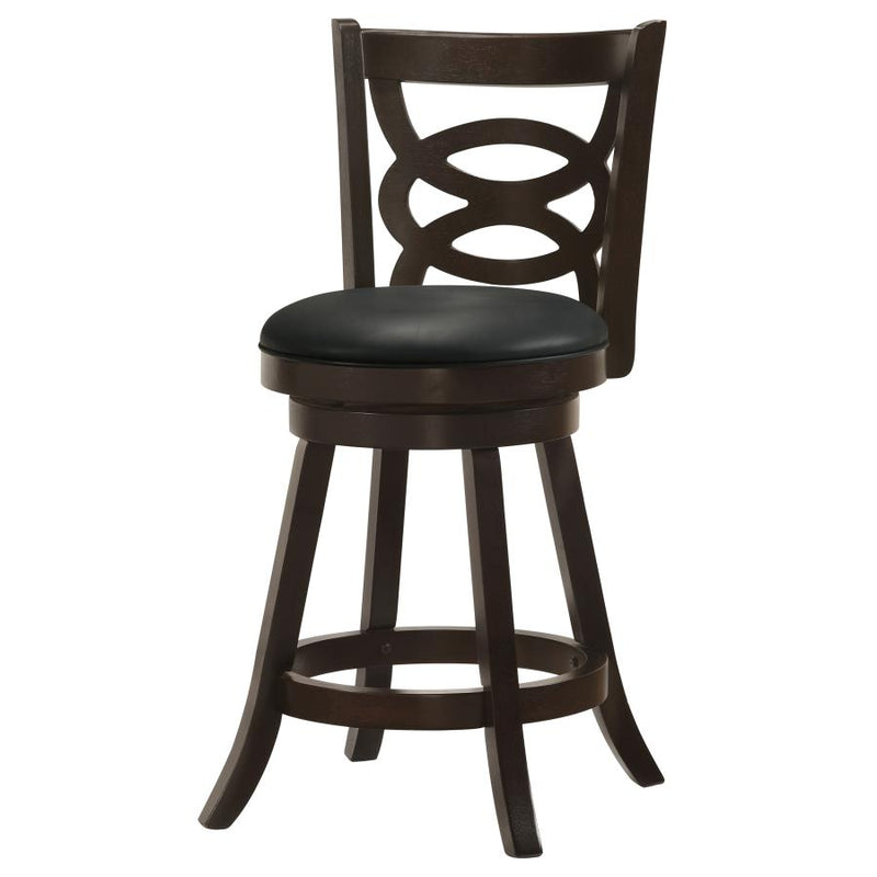 Calecita Wood Swivel Counter Stool Cappuccino (Set of 2)-zoom-