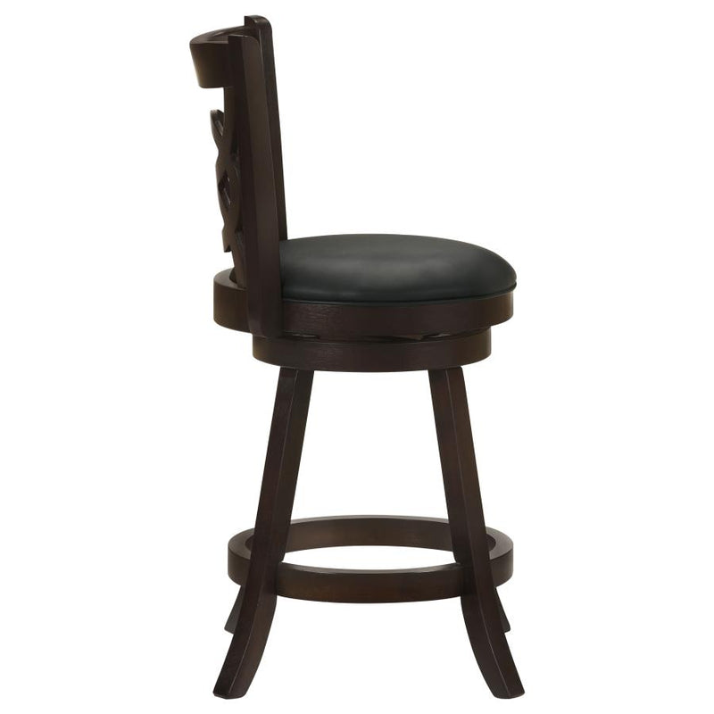 Calecita Wood Swivel Counter Stool Cappuccino (Set of 2)-zoom-
