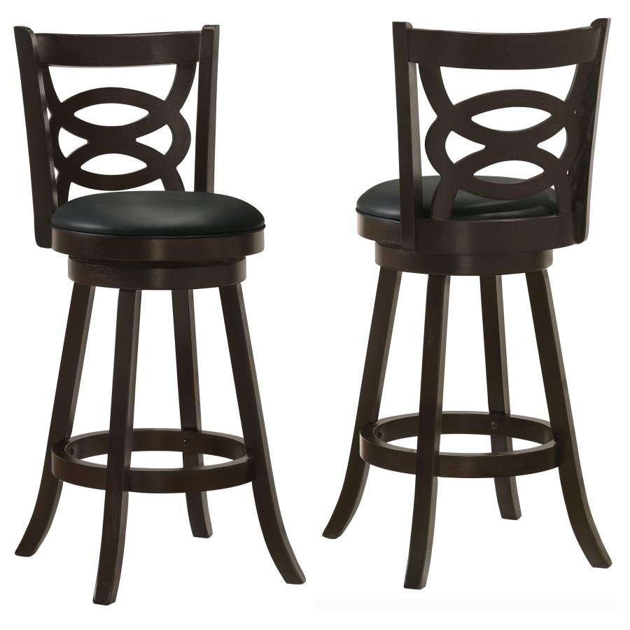 Calecita Wood Swivel Bar Chair Cappuccino (Set of 2)-1