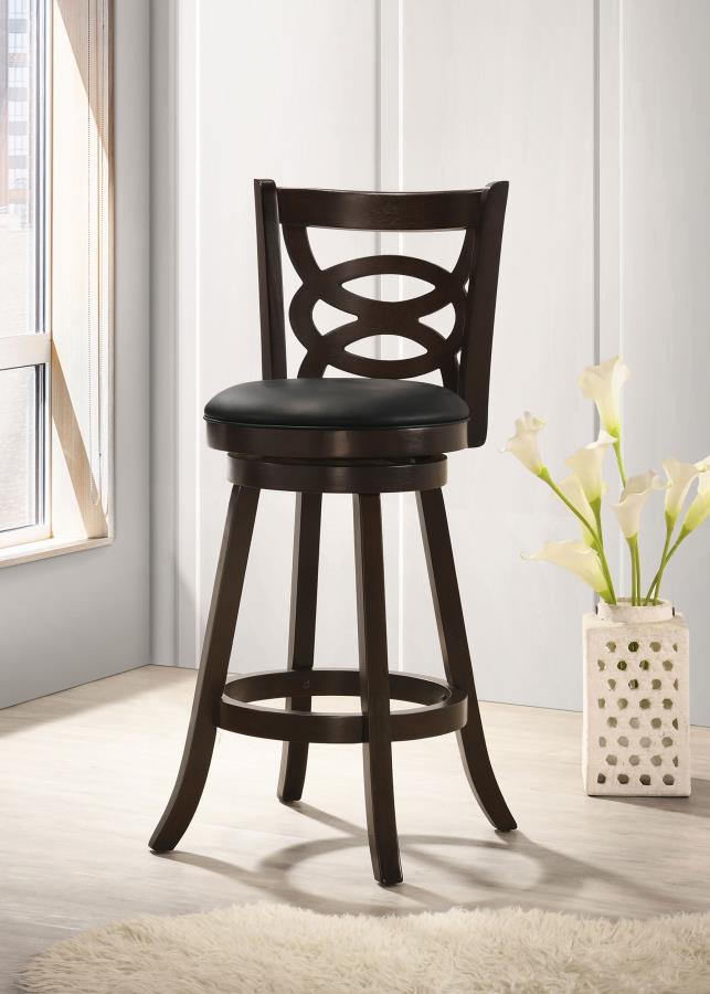 Calecita Wood Swivel Bar Chair Cappuccino (Set of 2)-2