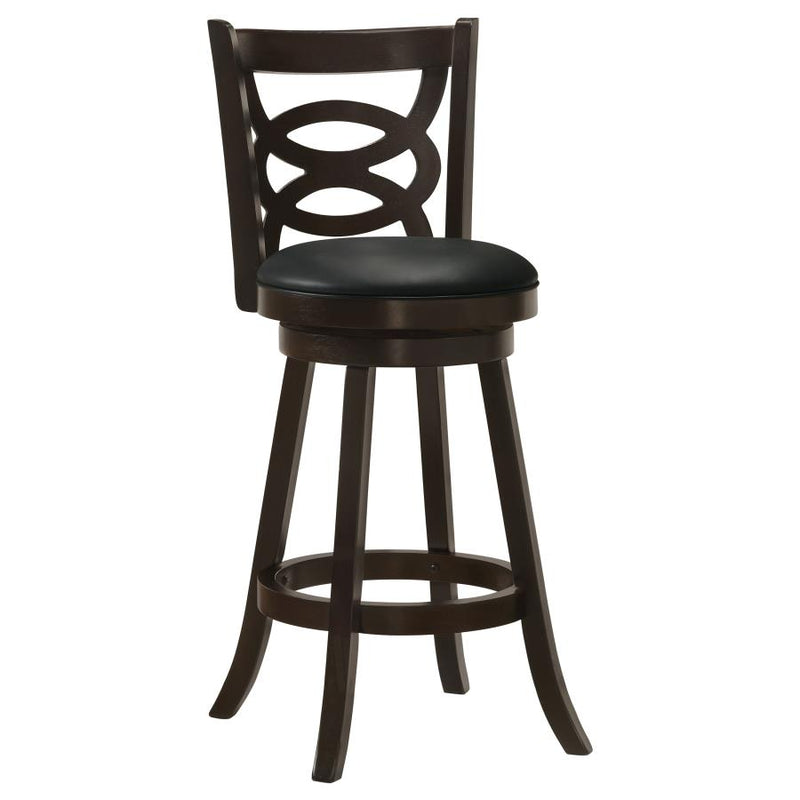Calecita Wood Swivel Bar Chair Cappuccino (Set of 2)-zoom-