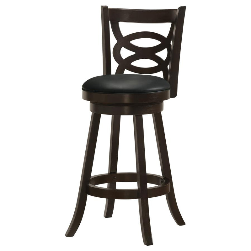 Calecita Wood Swivel Bar Chair Cappuccino (Set of 2)-zoom-
