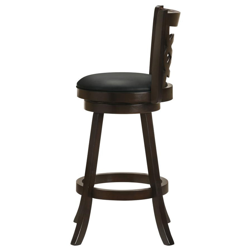 Calecita Wood Swivel Bar Chair Cappuccino (Set of 2)-zoom-