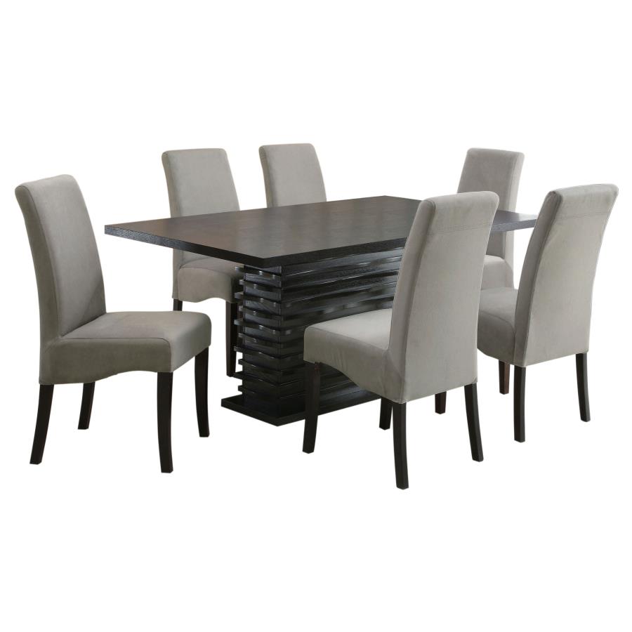Stanton 7-piece Rectangular Dining Table Set Grey-2