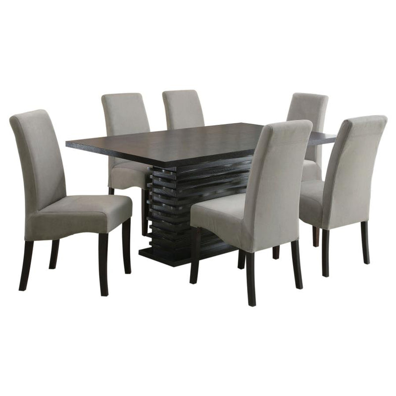 Stanton 7-piece Rectangular Dining Table Set Grey-zoom-