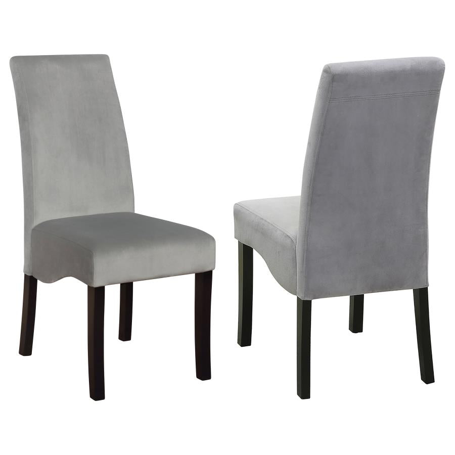 Stanton Velvet Upholstered Dining Side Chair Grey (Set of 2)-1