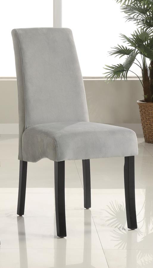 Stanton Velvet Upholstered Dining Side Chair Grey (Set of 2)-zoom-