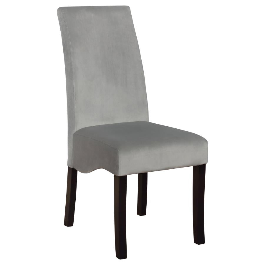Stanton Velvet Upholstered Dining Side Chair Grey (Set of 2)-3